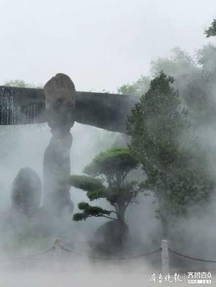 人造仙境来了！济南泉城公园出现人工造雾